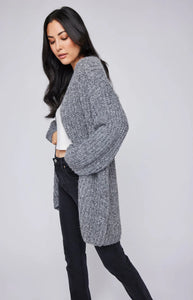 The Enid Cardigan in Heather Charcoal