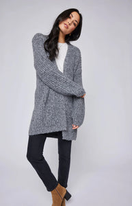 The Enid Cardigan in Heather Charcoal