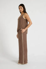 The Cupro Contrast Tank in Taupe