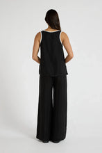 The Cupro Contrast Tank in Black