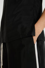 The Cupro Contrast Pant in Black