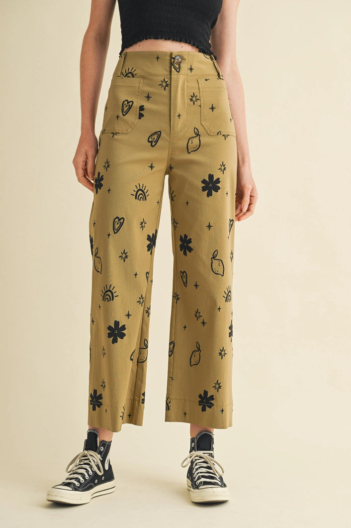 The Beatrice Crop Pants in Sand