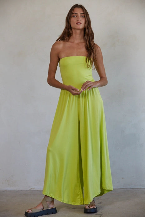 The Aenea Jumpsuit in Lime