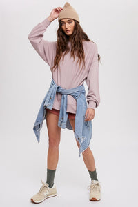 Low Tide Oversized Knit in Midnight Pink
