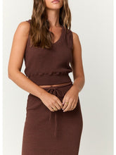 The Milan Sweater Ribbed Tank Vest in Cacao