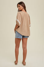 The Sundown Gauze Blouse in Mocha Cream