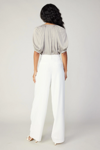 Pleated Wide Leg Pants in White