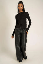 The Sparks Seamed Rib Funnel Neck Long Sleeve