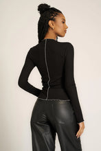 The Sparks Seamed Rib Funnel Neck Long Sleeve