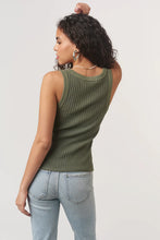The Cooper Sweater Rib Tank in Rosemary