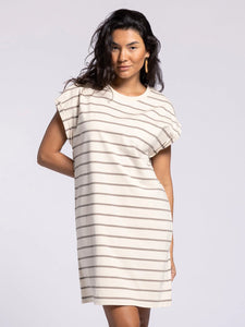 The Rue Dress in Seashell Stripe