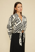 The Rue Top in Cream Black