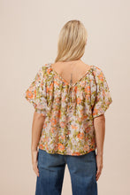 The Sileya Top in Orange Floral