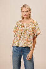 The Sileya Top in Orange Floral