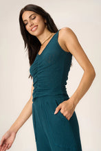 The Cabana Textured Rib Tank in Oceanic Teal