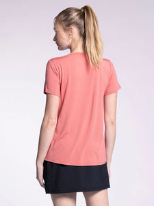 The Tatiana Tee in Coral Rose