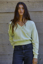 The Hayden Pullover in Pastel Lime