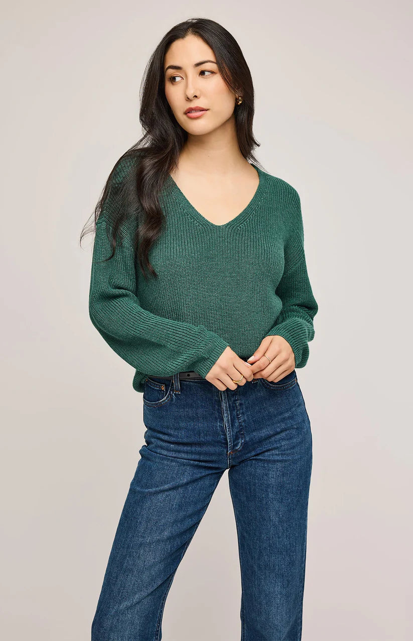 The Tucker Pullover Sweater in Heather Pine