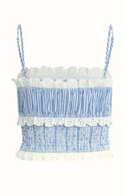 The Orchid Top in Chambray Blue Stripe