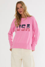 The Callie Sweater in Pink Americana