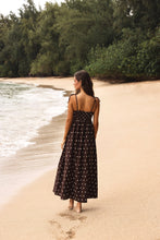 The Valery Maxi Dress in Brown Polka Dot