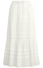 The Mila Maxi Skirt in White Pearl