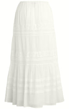 The Mila Maxi Skirt in White Pearl