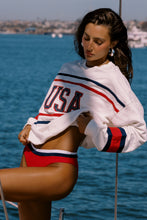 The Devyn Oversized Sweatshirt in Firework Colorblock