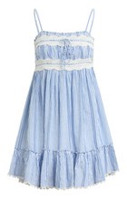 The Evelyn Dress in Chambray White Stripe