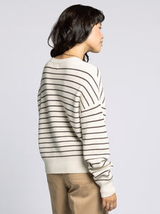 The Ely Sweater in Cream Chocolate