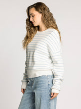 The Ely Sweater in Ivory Powder Blue