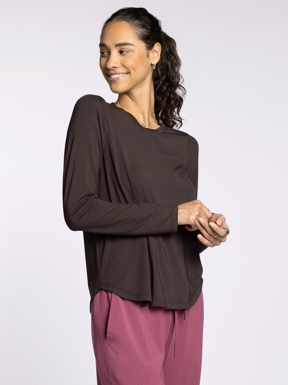 The Stassia Tee in Coffee Bean