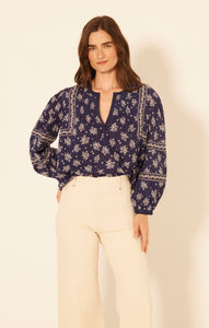 The Valley Springs Blouse in Indigo