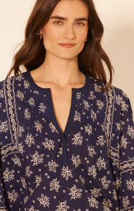 The Valley Springs Blouse in Indigo