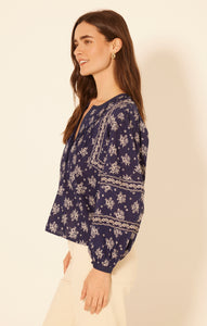 The Valley Springs Blouse in Indigo
