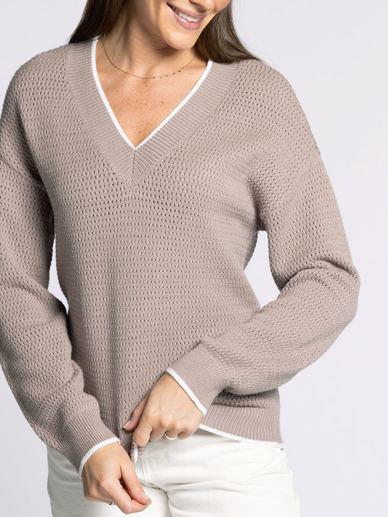 The Ira Sweater in Taupe