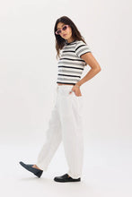 The Villa Drawstring Barrel Leg Pant in Lamb