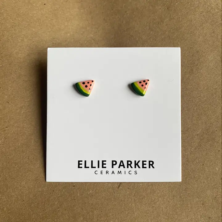 Watermelon Stud Clay Earring