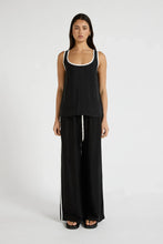 The Cupro Contrast Pant in Black