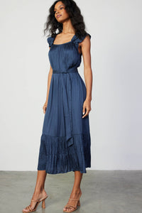 The Yumi Dress in Slate Navy