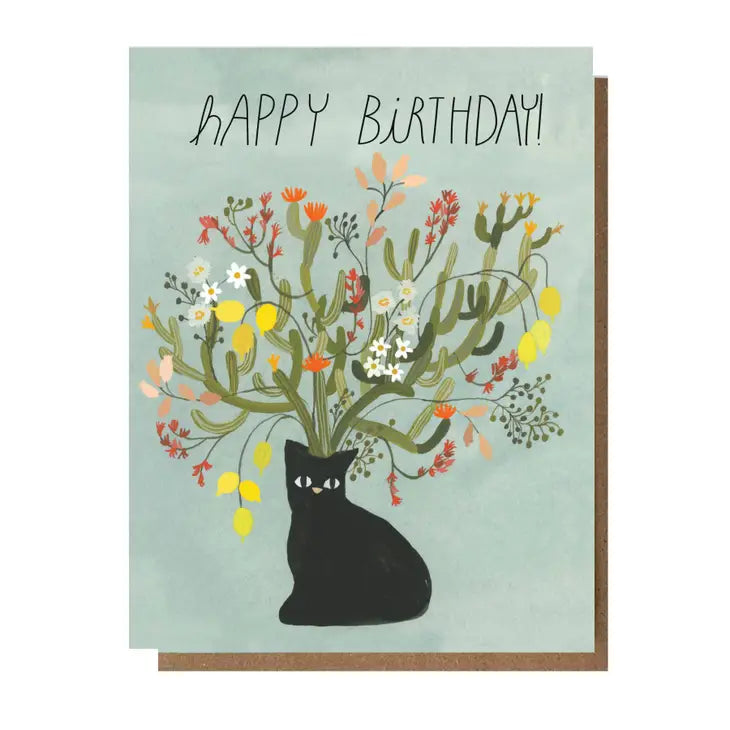 Happy Birthday! Black Cat - Greeting Card