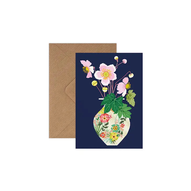 Japanese Anemone Greetings Card