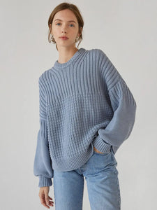 Delčia Sweater in Dusty Blue