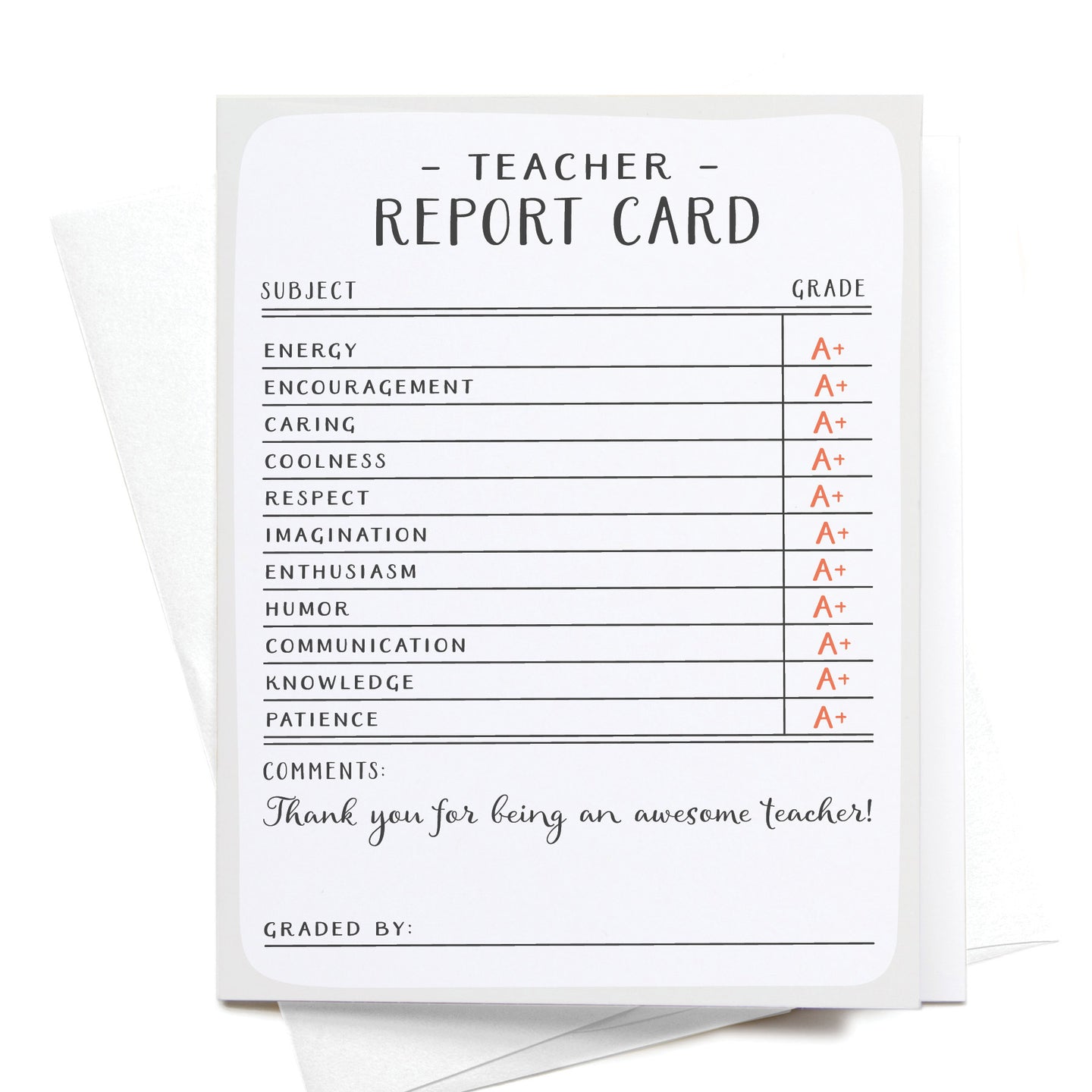 Greeting Card || Teacher Report Card || Onderkast Studio